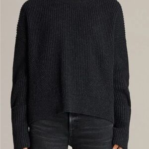 All Saints Charcoal Crew Neck Sweater
